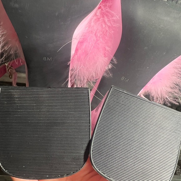 Sugar Thrillz BLUSHIN' N' CRUSHIN' MARABOU HEELS - Picture 4 of 4